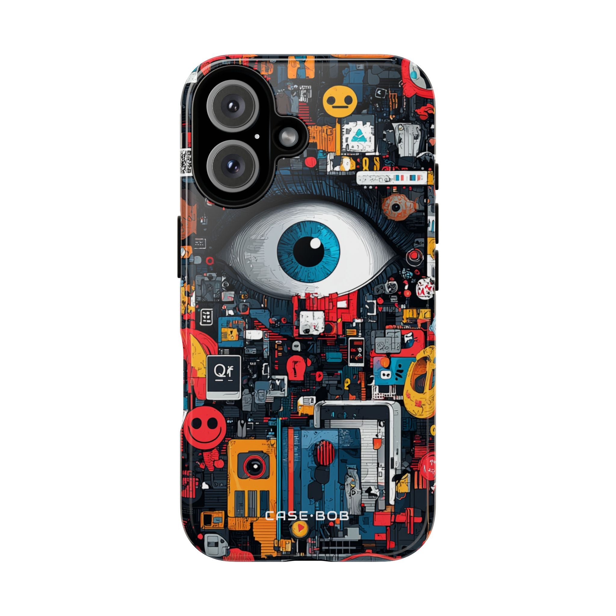 Digital Eye Blue iPhone 16 Case - Tough