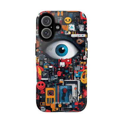 Digital Eye Blue iPhone 16 Case - Tough