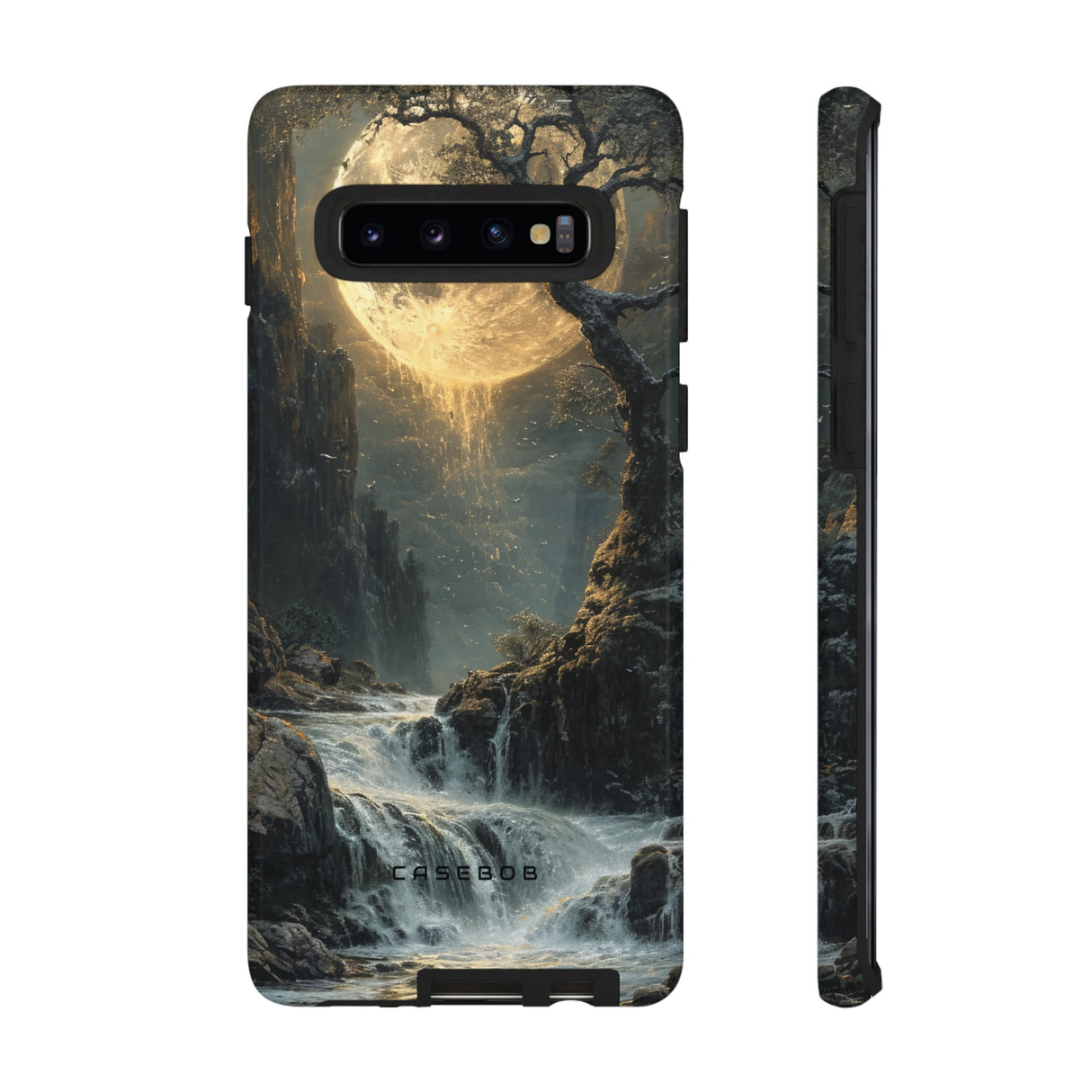 Moonlit Waterfall Silence - Protective Phone Case