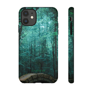 Mystical Forest with Stone Bridge - Protective Phone Case