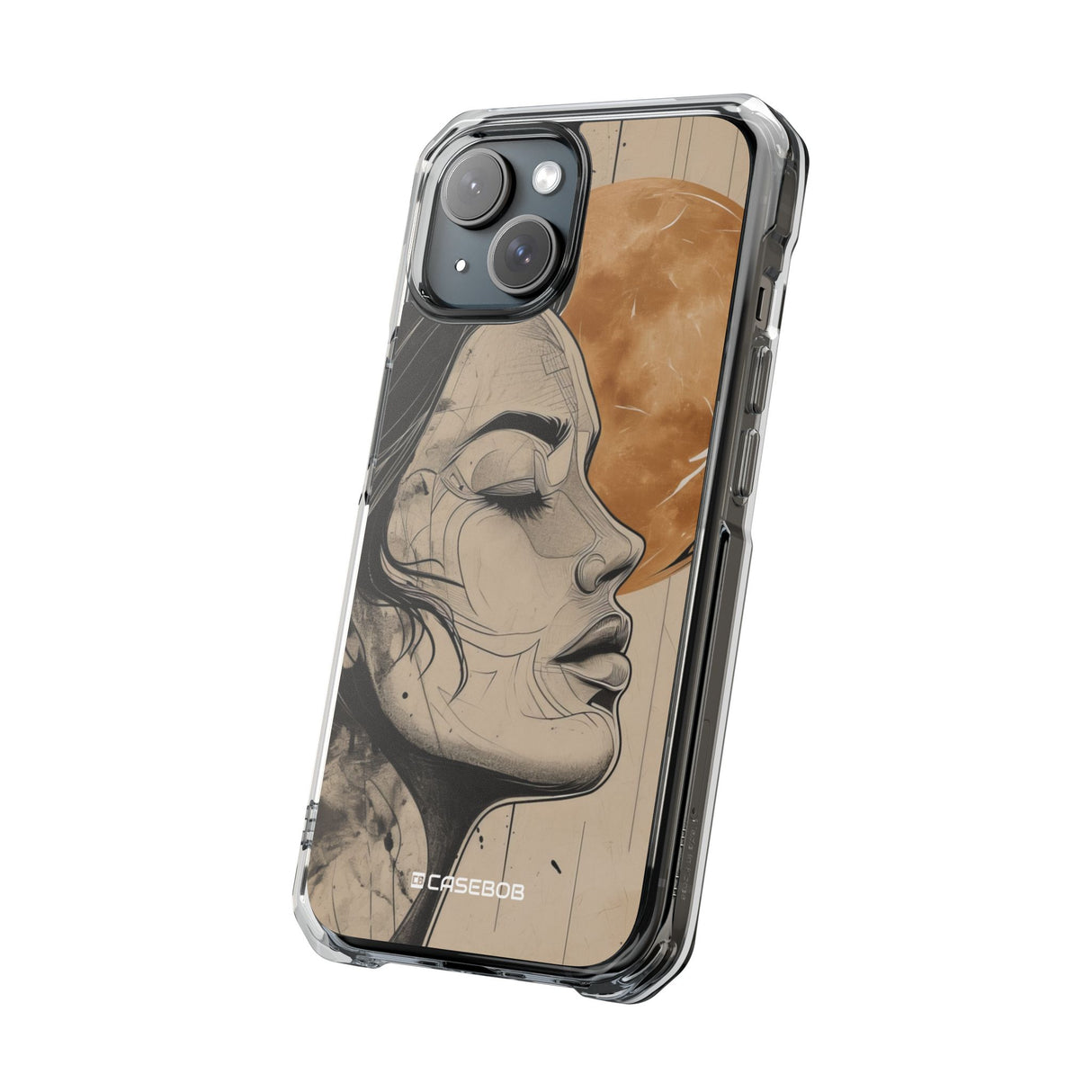 Lunar Introspection - Phone Case for iPhone (Clear Impact - Magnetic)