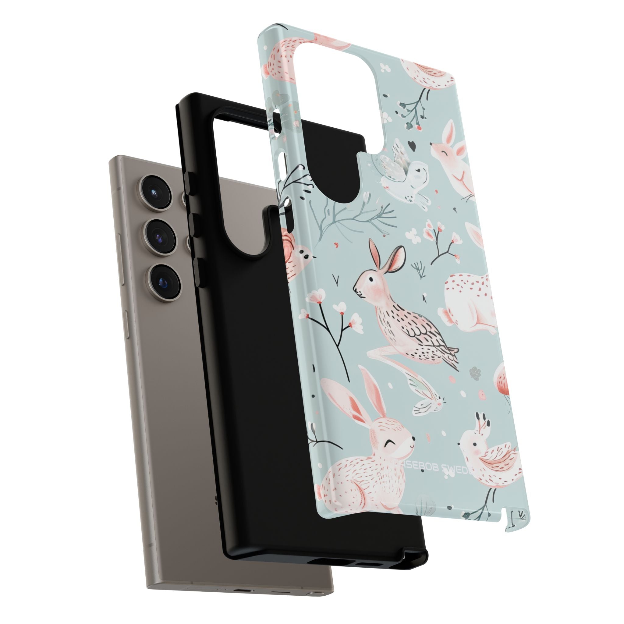 Whimsical Bunny Blossom - Tough Samsung S24 Phone Case