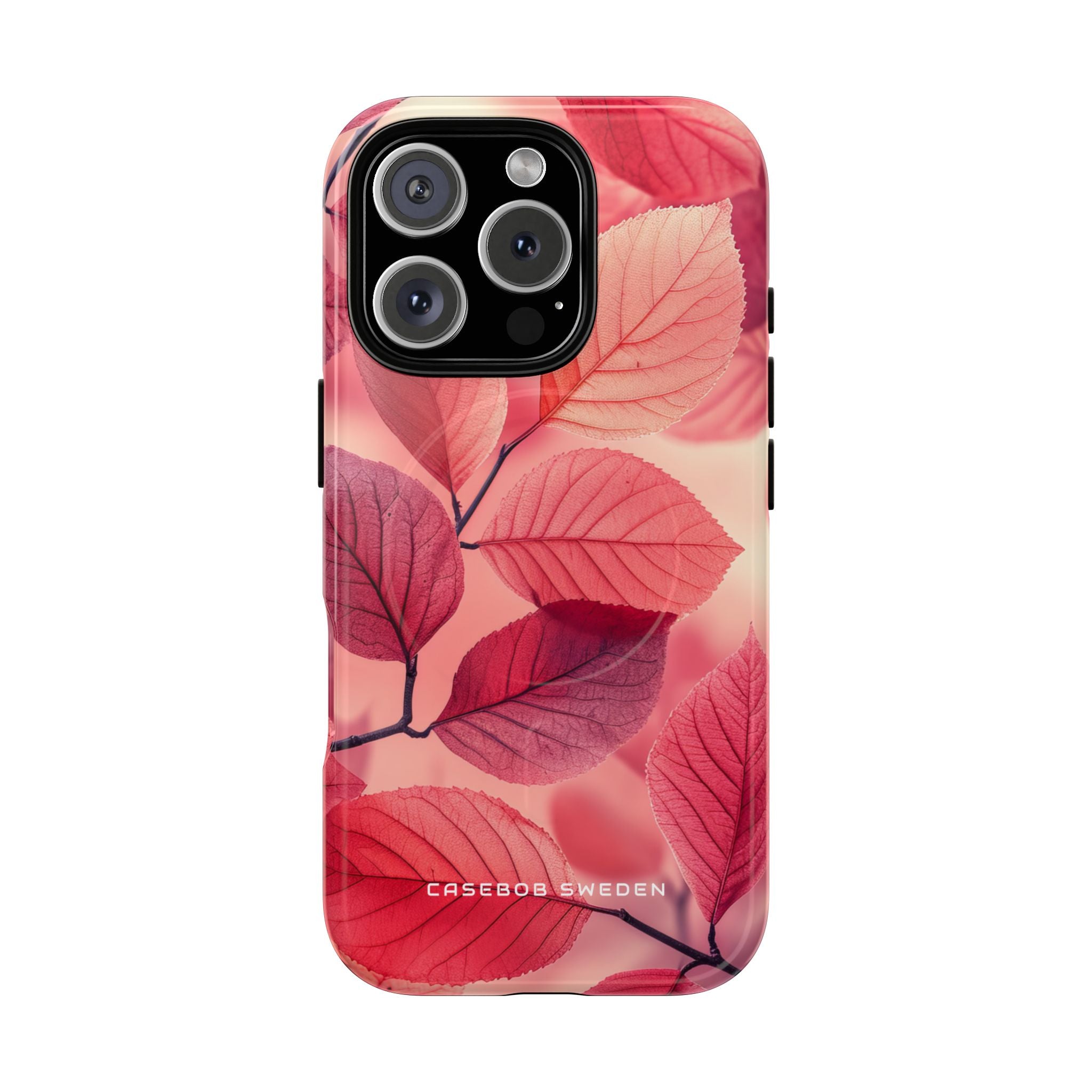 Elegante rosa Blätter iPhone 16 Tough+ Handyhülle