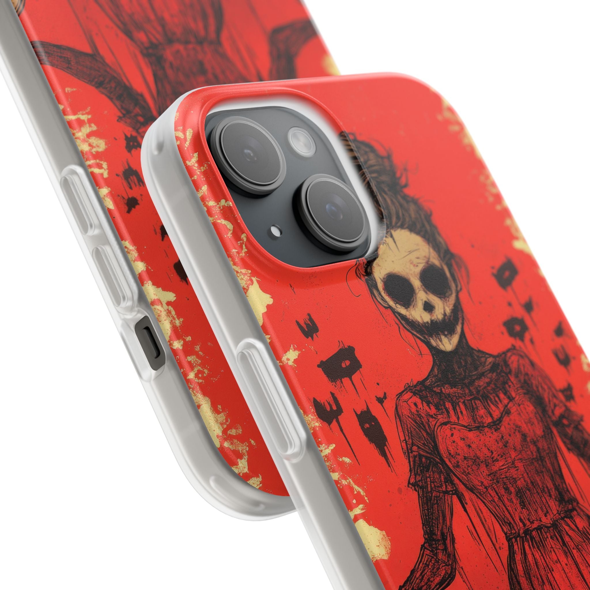 Haunting Scarlet Descent iPhone 15 - Flexi Phone Case