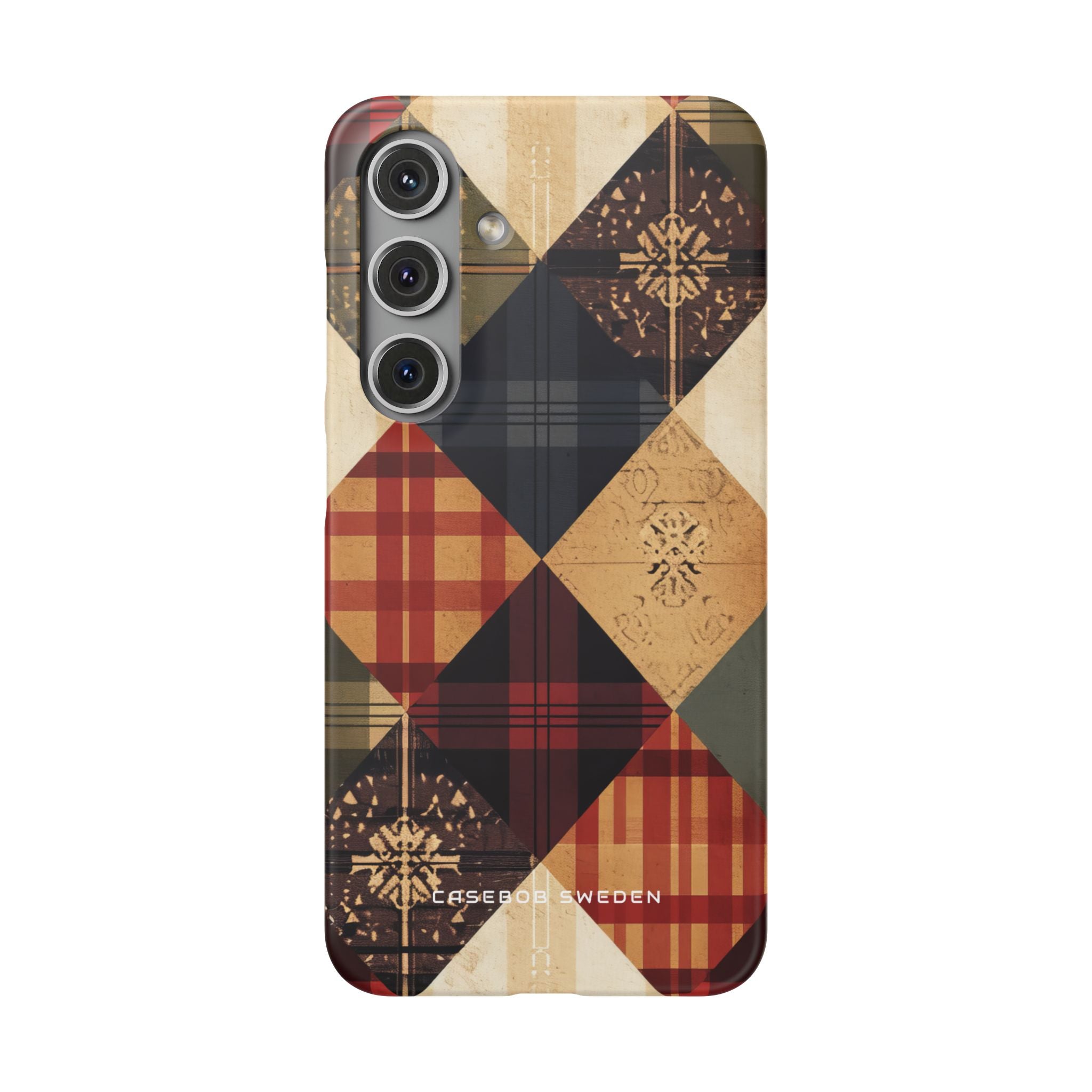 Rustic Geometric Patchwork Harmony Samsung S24 - Slim Phone Case