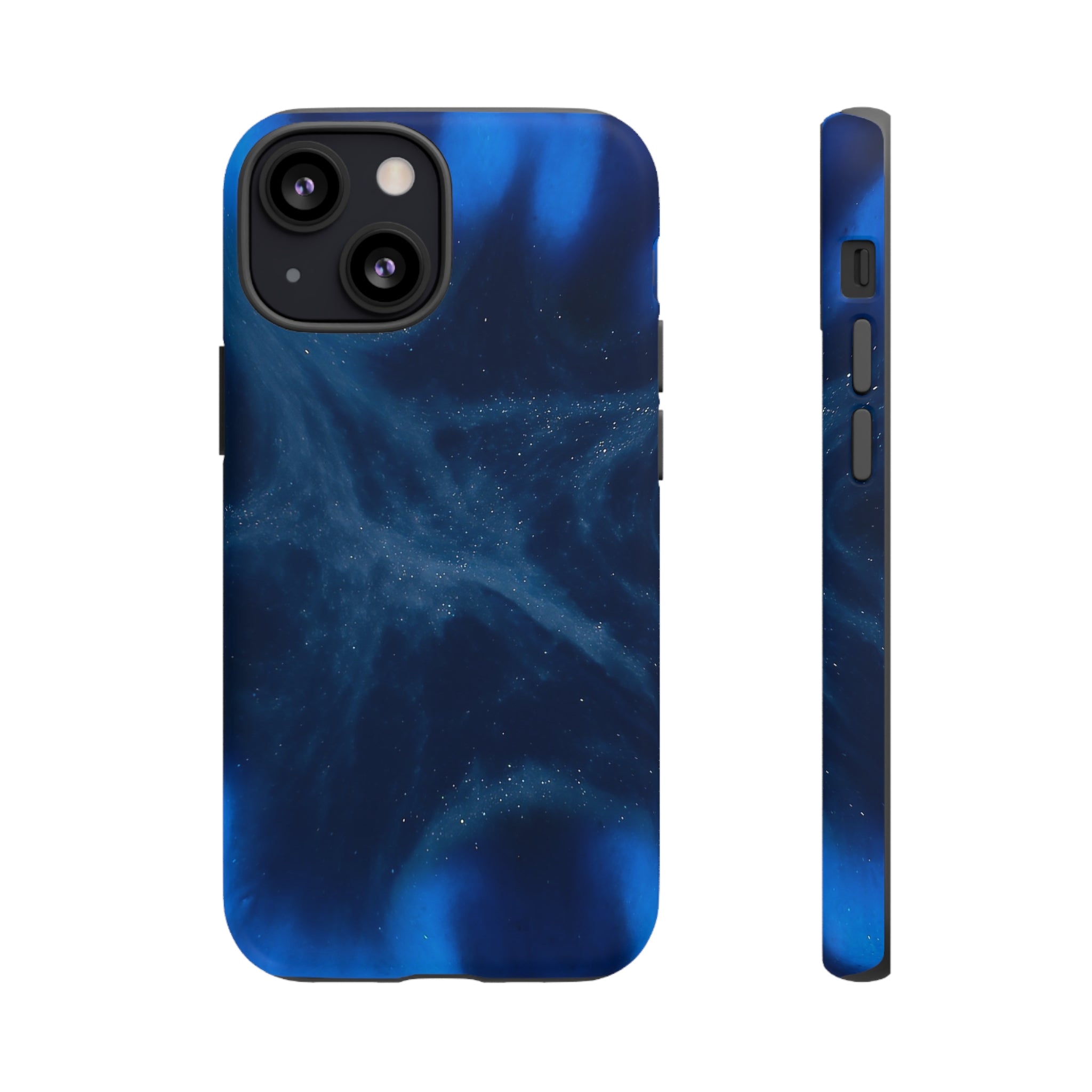 Blue Space Ink Art iPhone Case (Protective) iPhone 13 Mini Matte Phone Case