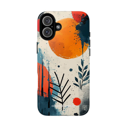 Orange Blue Splash - Tough iPhone 16 Phone Case