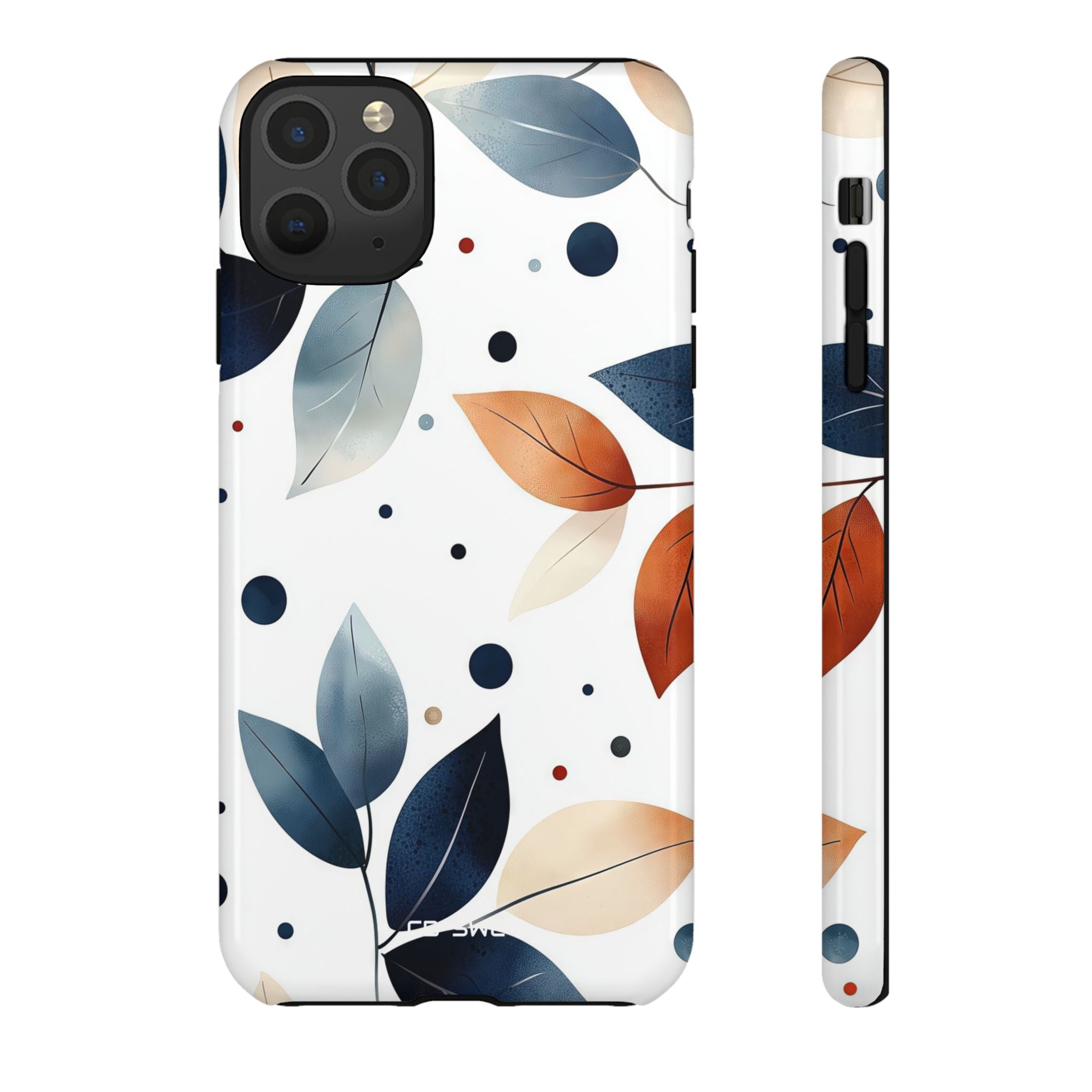 Leaves And Circles - iPhone Case
