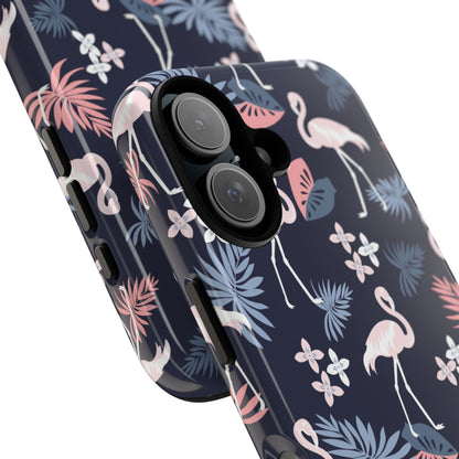 Flamingos Dance Playfully - iPhone Case
