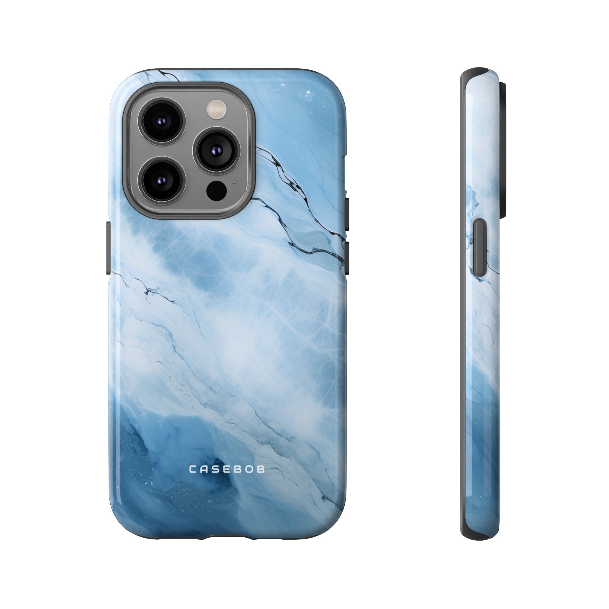 Light Navy Marble - Protective Phone Case