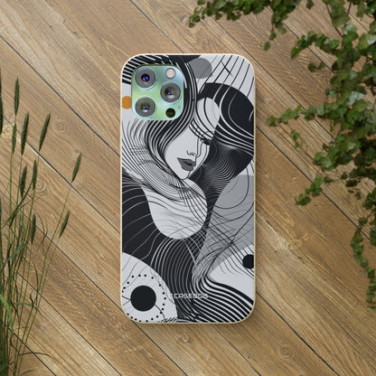 Fluid Noir Rhythm | Biodegradable Phone Case