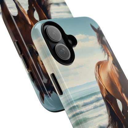 Horse Gallops Shoreline - iPhone Case