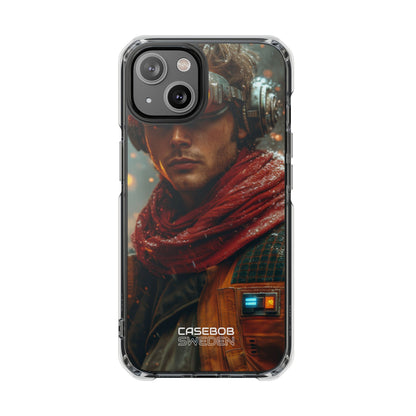 Futuristic Steampunk Explorer iPhone 14 - Impact Clear+