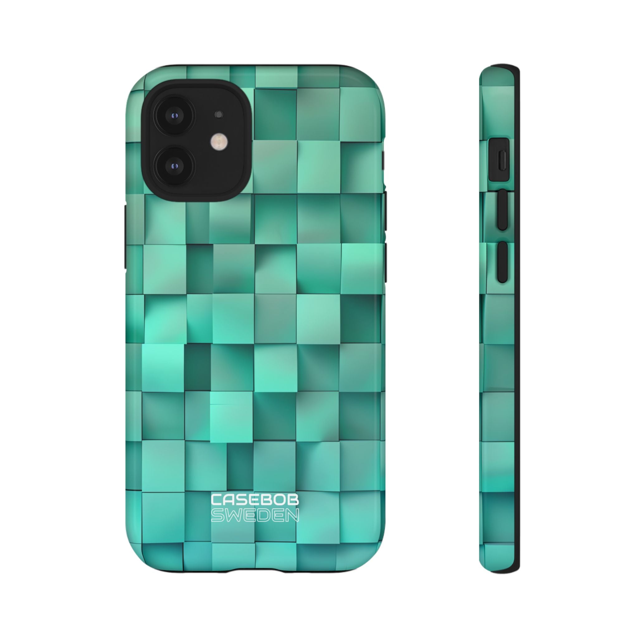 Folded Blue Squares iPhone 12 - Tough