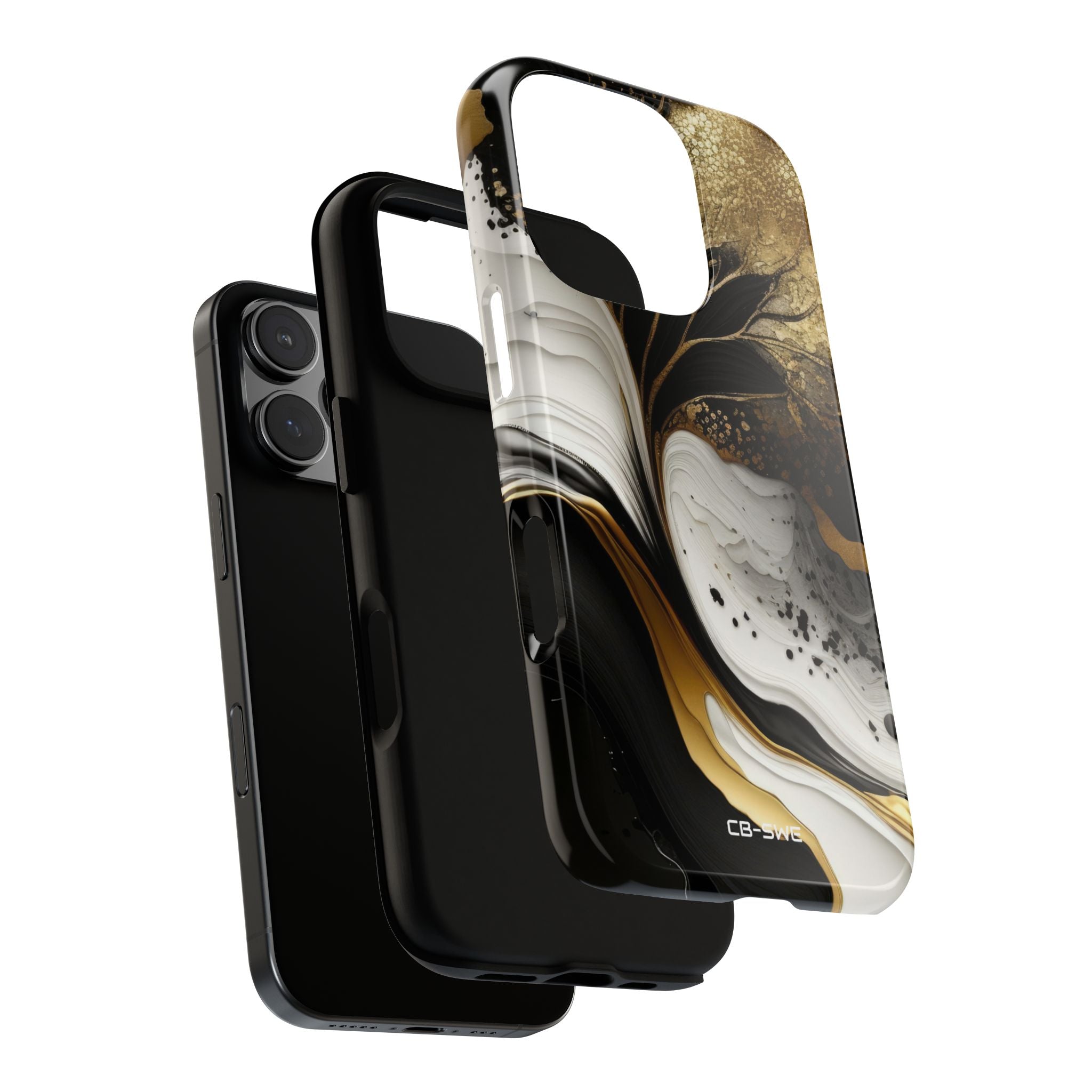 Gold Swirl Elegance - iPhone Case