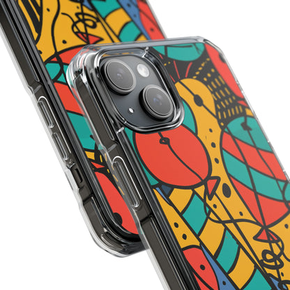 Playful Lines in Motion iPhone 15 - Clear Impact Phone Case