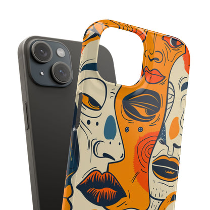 Gradient Face Mosaic iPhone 15 - Slim Phone Case