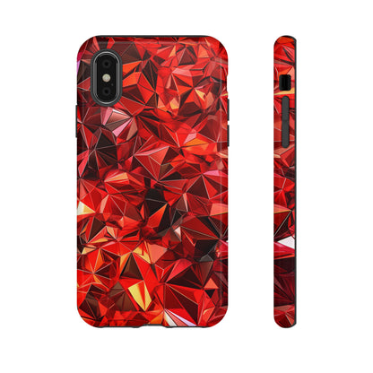 Geometric Red Fusion - Protective Phone Case