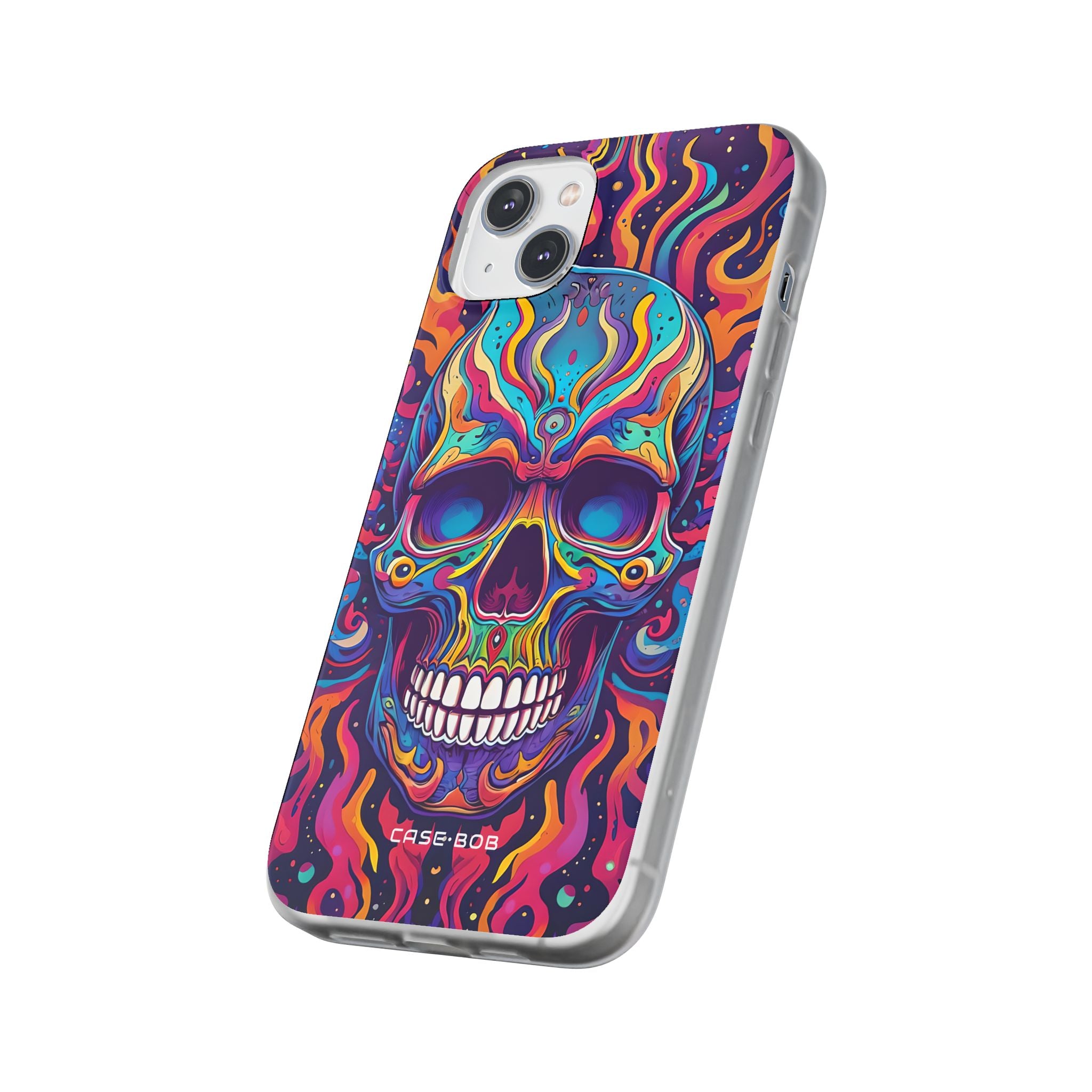 Flaming Skull iPhone 14 Plus Case - Soft