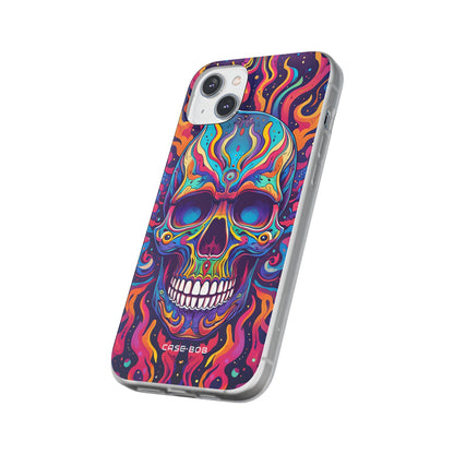 Flaming Skull iPhone 14 Plus Case - Soft