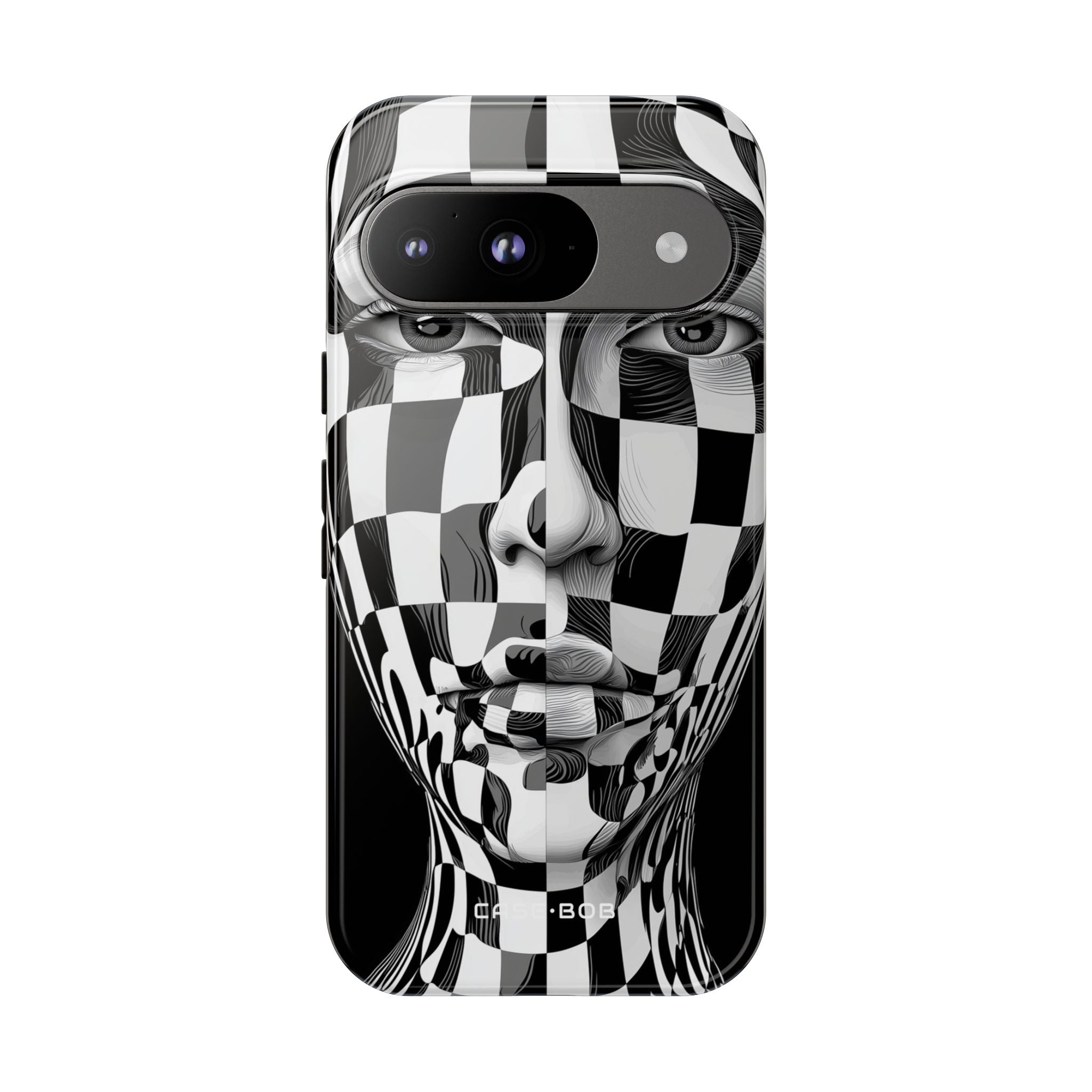 Checkered Face Google Pixel 9 Case - Tough