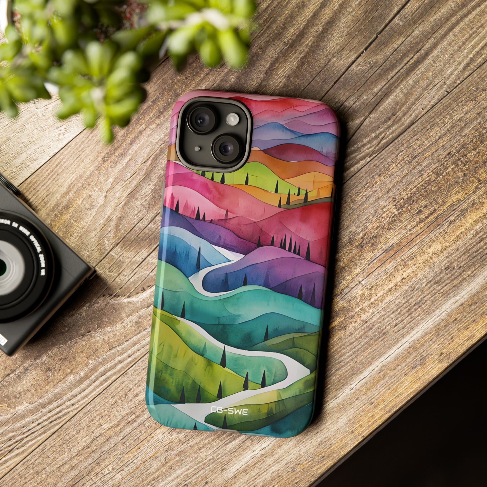 Whimsical Colorful Valleys - iPhone Case