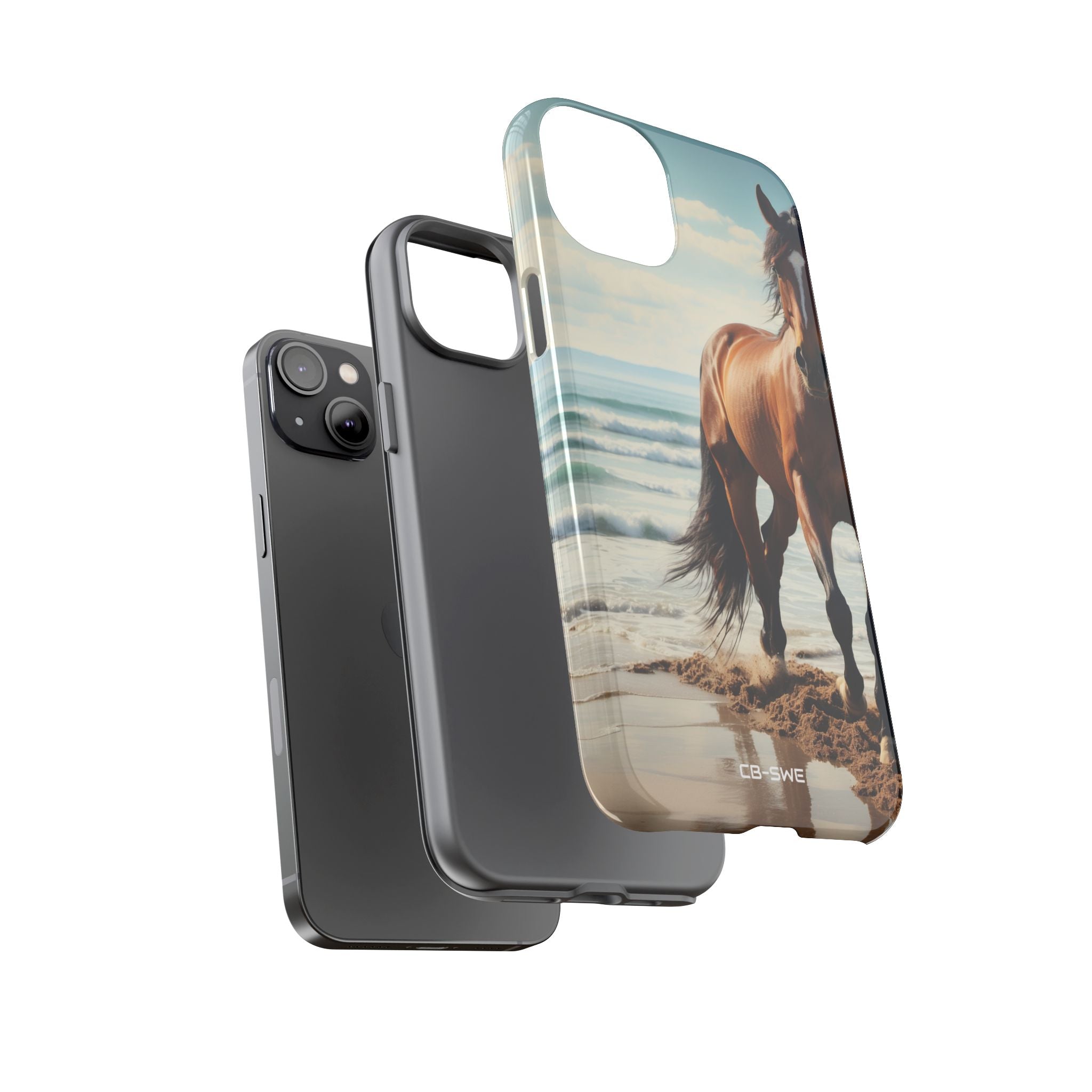 Horse Gallops Shoreline - iPhone Case