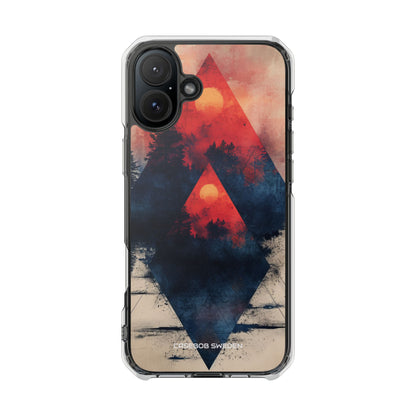 Red Sky Serenity - Clear Impact iPhone 16 Phone Case