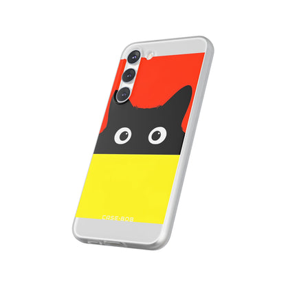 Peekaboo Cat Crimson Samsung S23 Plus Case - Soft