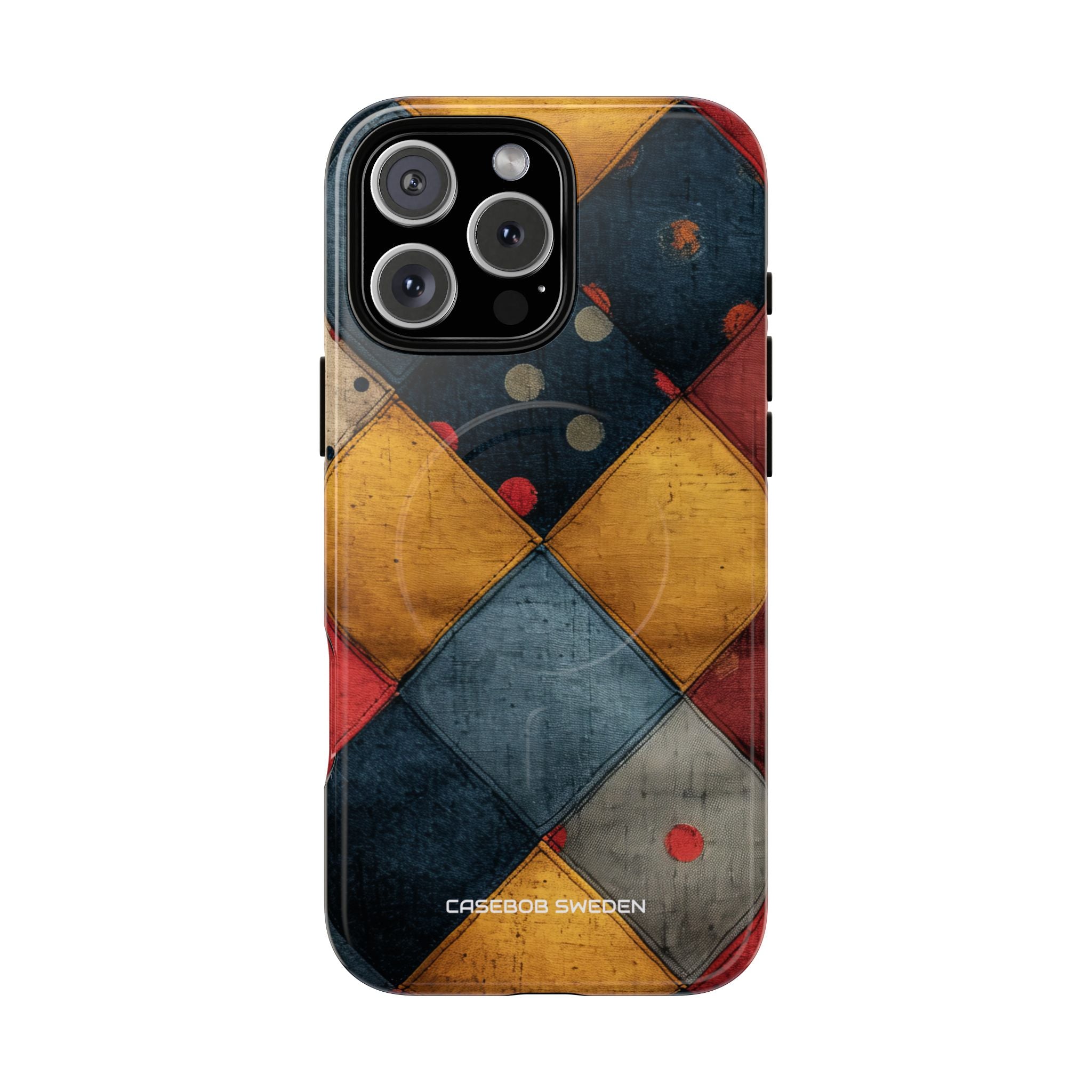 Blue Red Patchwork - Tough + MagSafe® iPhone 16 Phone Case