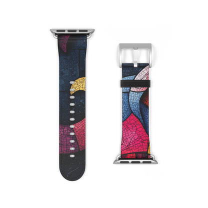 Blue Mosaic Elephant - Watch Band
