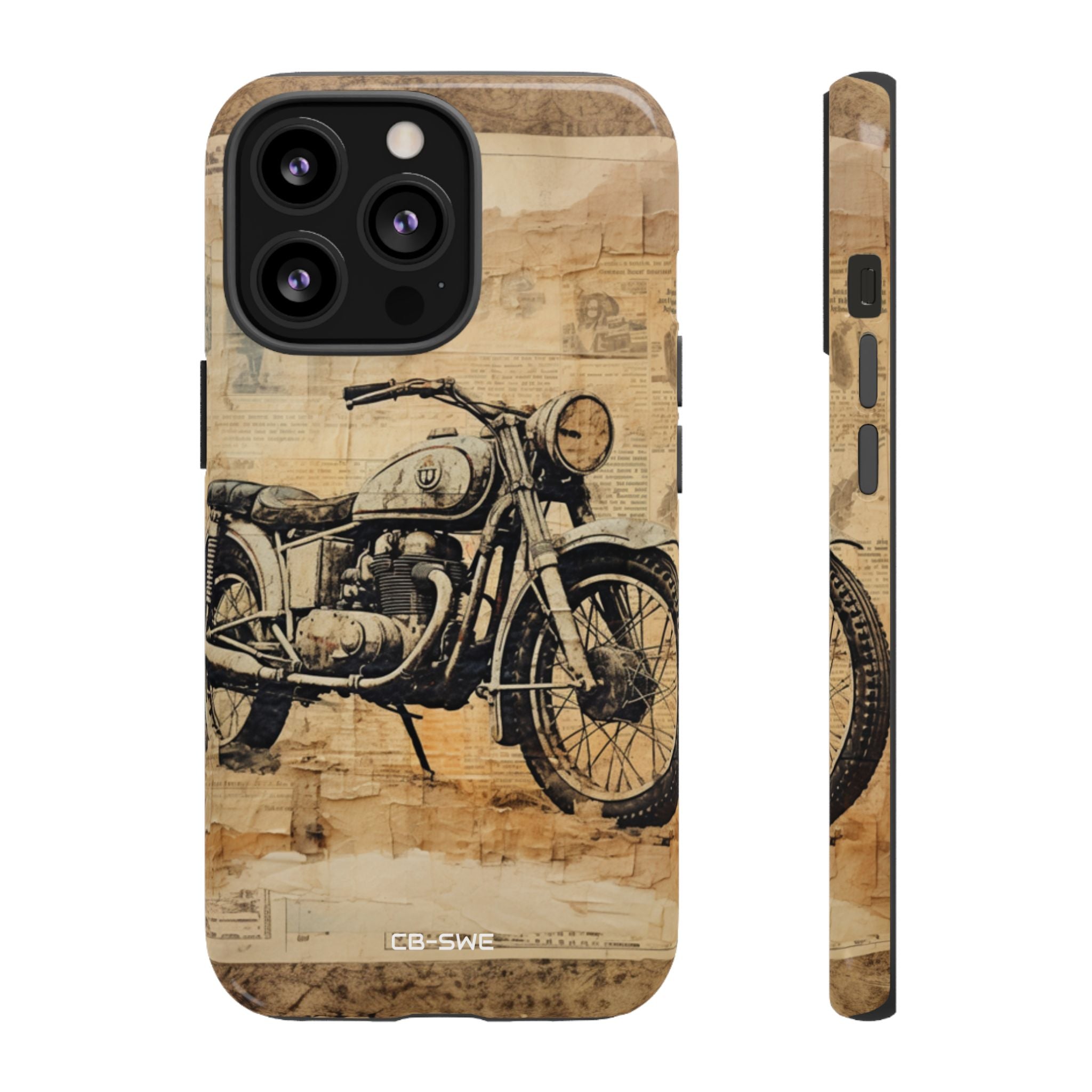 Vintage Motorcycle Collage - iPhone Case