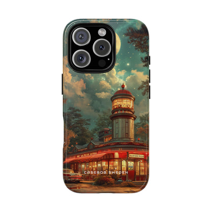 Vintage Moonlit Diner Fantasy iPhone 16 - Tough Phone Case