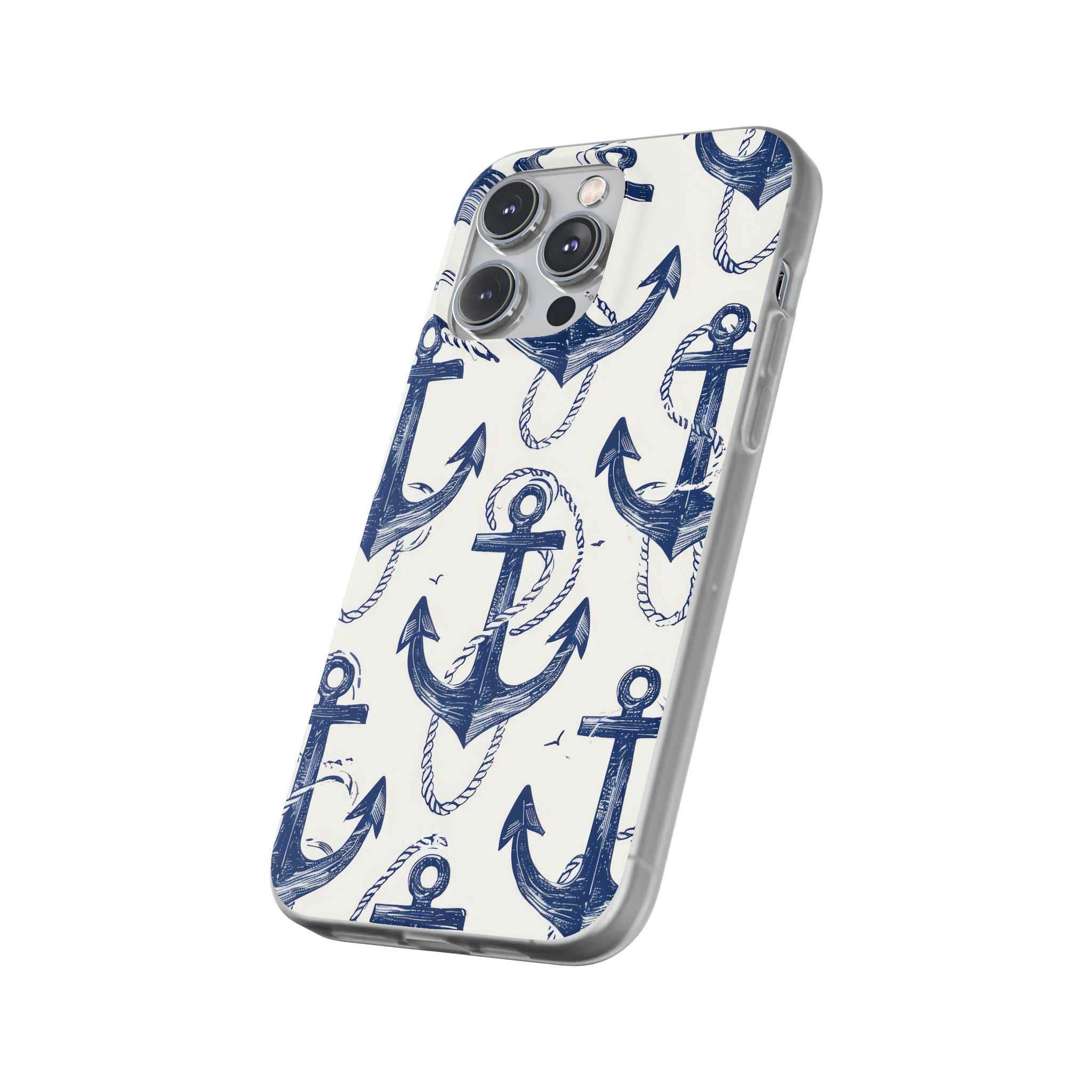 Navy Anchor Loop iPhone 14 Pro Max Case - Soft