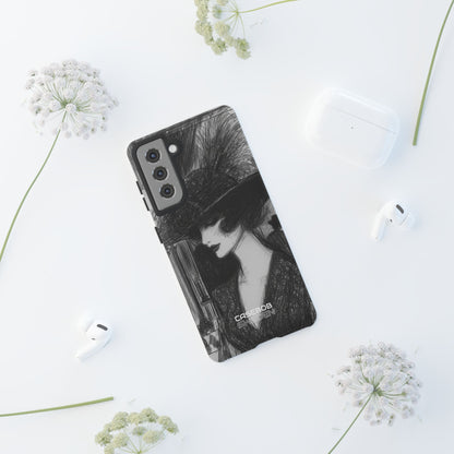 Elegancia Vintage de Plumas Samsung S21 - Resistente
