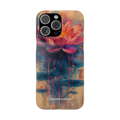 Lotus Blossom Art - Slim iPhone 16 Phone Case