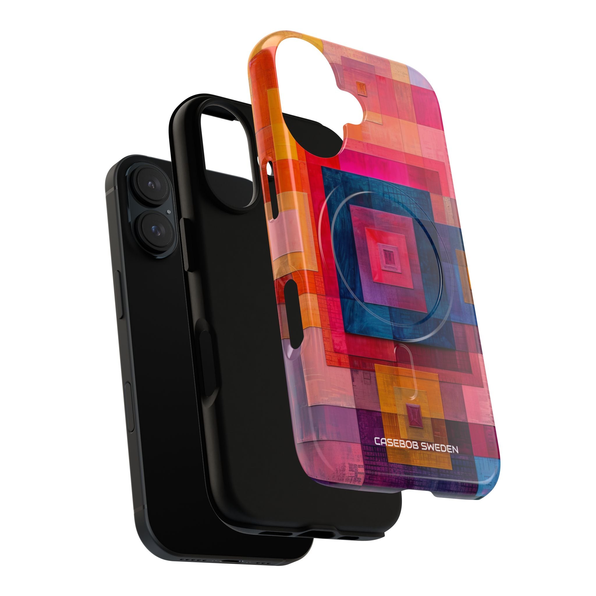 Vibrant Geometry - Tough + MagSafe® iPhone 16 Phone Case