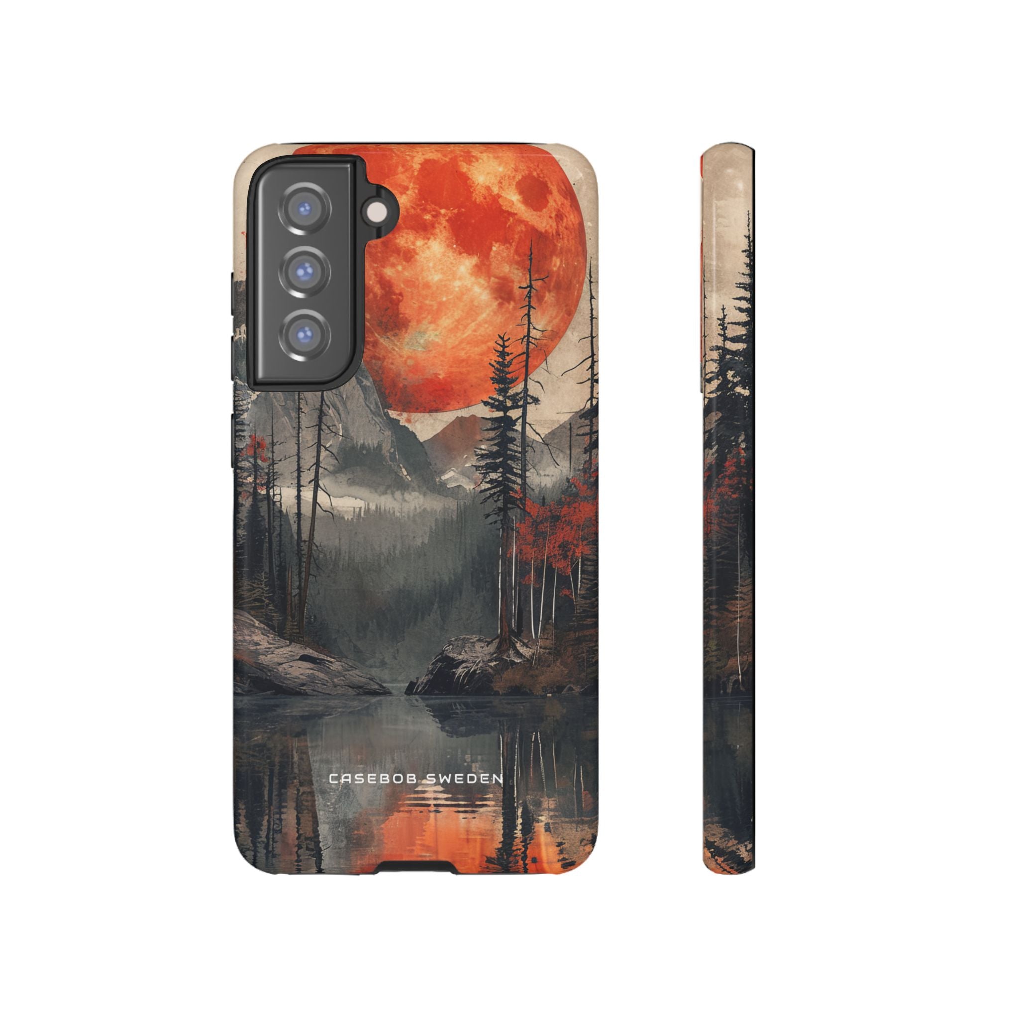 Celestial Glow Over Reflective Landscape  Samsung S21 - Tough Phone Case