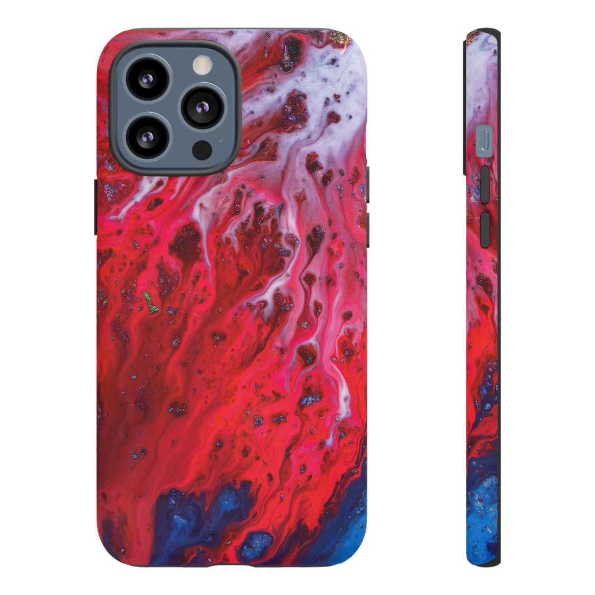 Bright Red Ink Art iPhone Case (Protective) iPhone 13 Pro Max Matte Phone Case