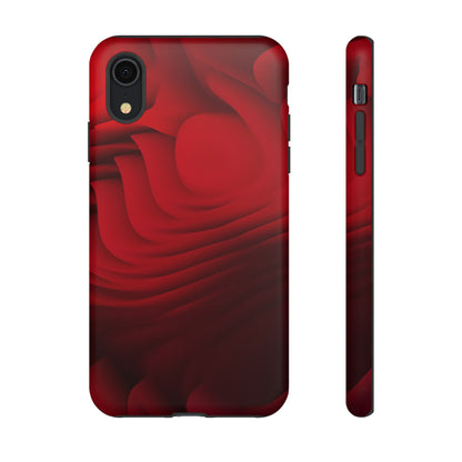 Red Center Waves - Protective Phone Case