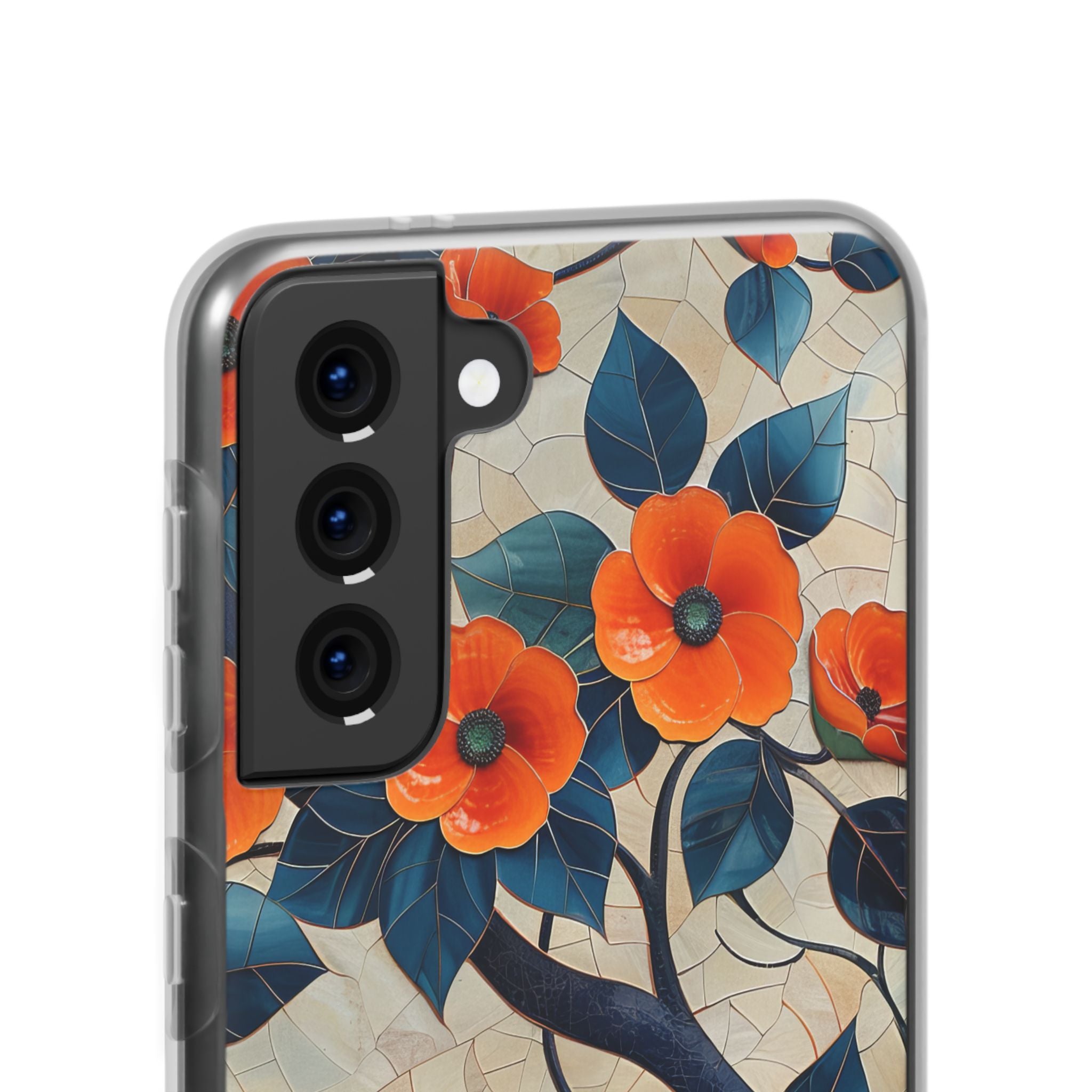 Orange Blossoms Mosaic Harmony Samsung S21 - Flexi Phone Case