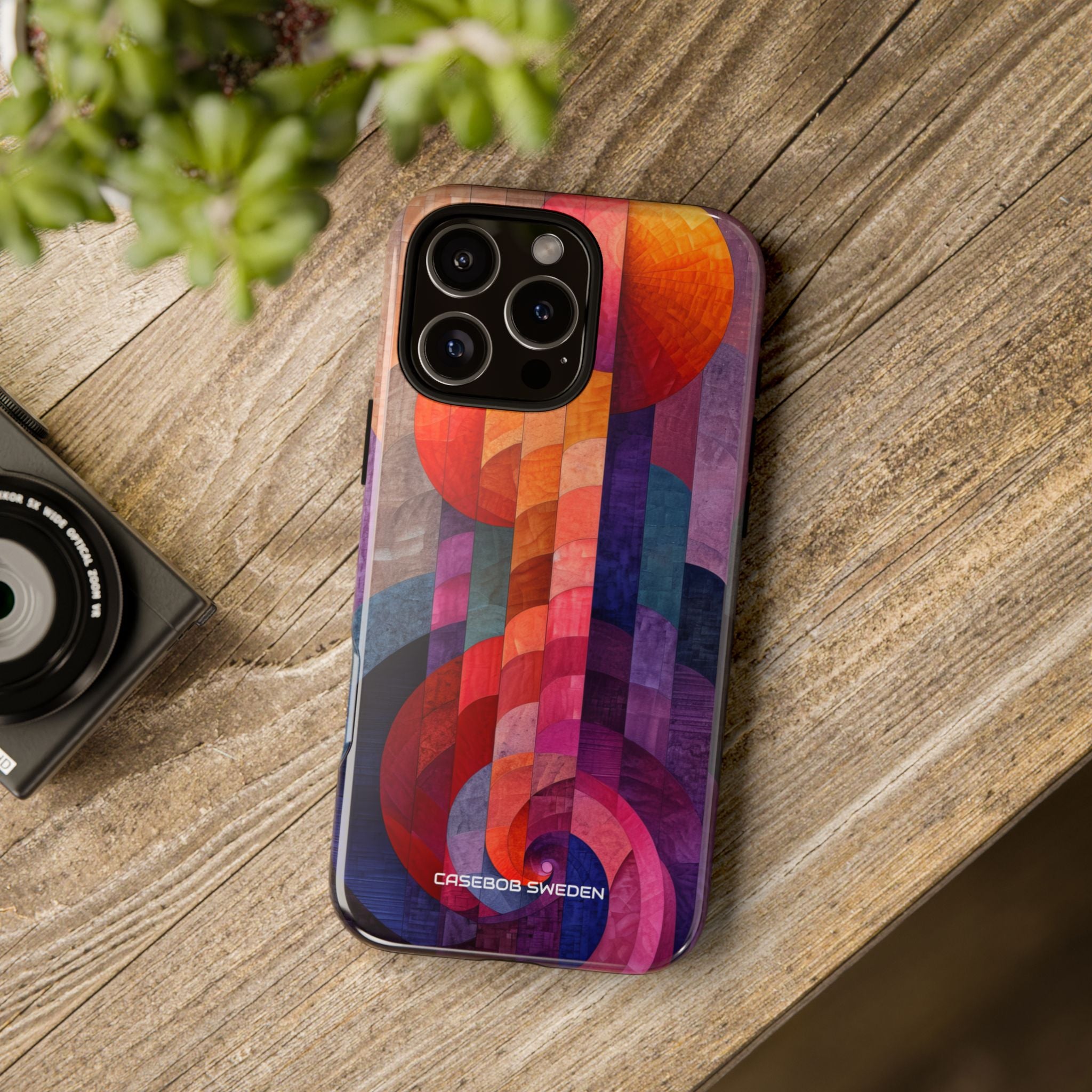 Purple Orange Abstract - Tough iPhone 16 Phone Case