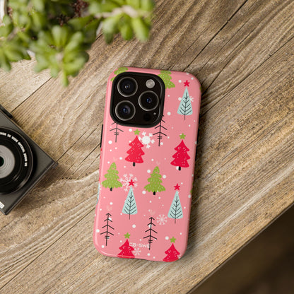 Festive Trees Dance - iPhone Case