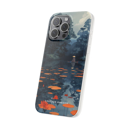 Tranquil Lotus Reflections iPhone 15 - Flexi Phone Case