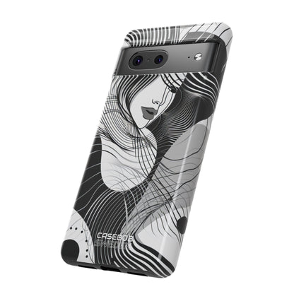Orange Wave Motion Google Pixel 7 - Tough