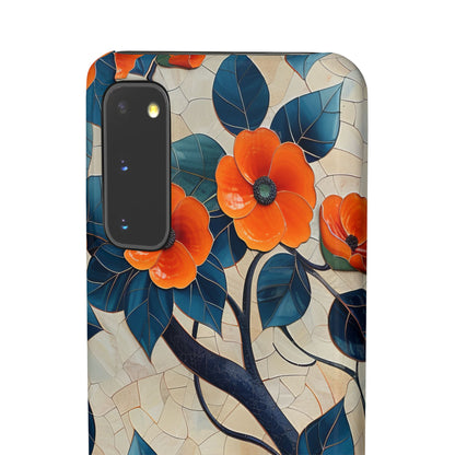 Orange Blossoms Mosaic Harmony Samsung S20 - Slim Phone Case