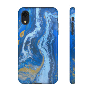 Acrylic Blue Gold - Protective Phone Case