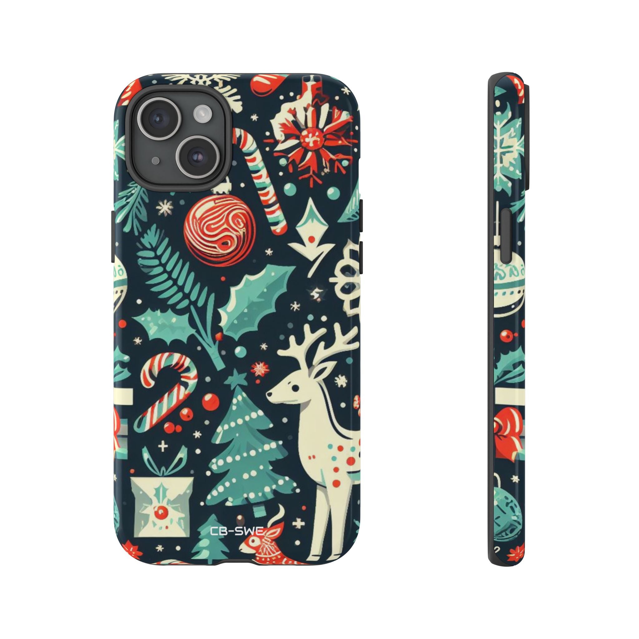 Festive Snowflakes Dance - iPhone Case
