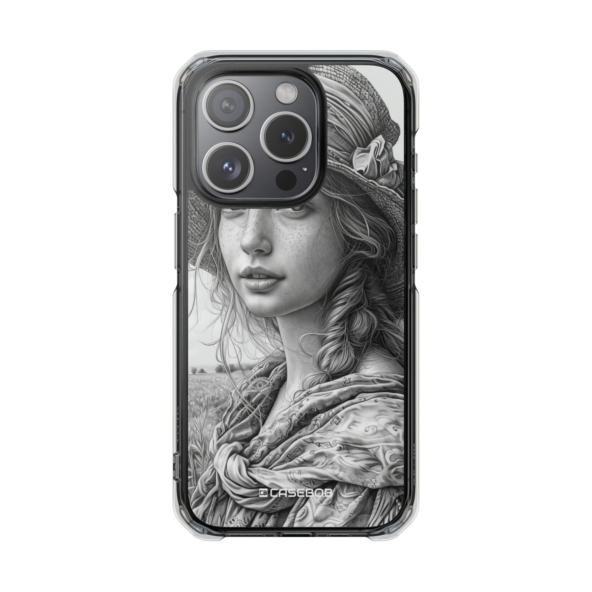 Serene Sketch Portrait - Phone Case for iPhone