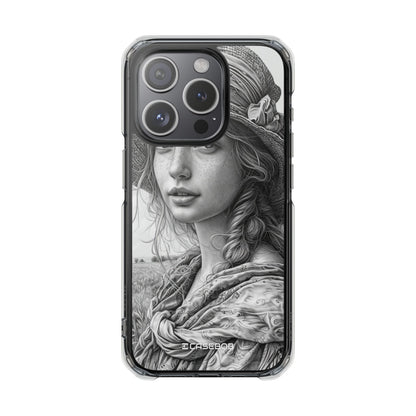 Serene Sketch Portrait - Phone Case for iPhone